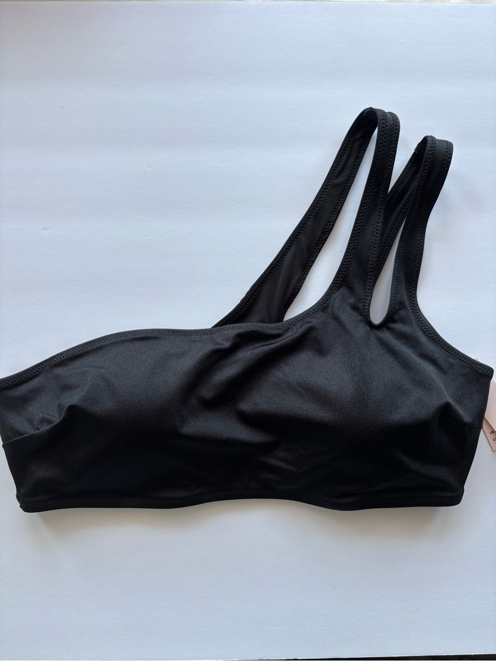 Victoria's Secret Black Strappy One Shoulder Bikini Swim Top